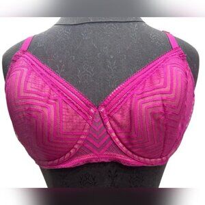 ThirdLove Graphic Mesh Demi Bra – Fuchsia | Stylish, Supportive & Sexy